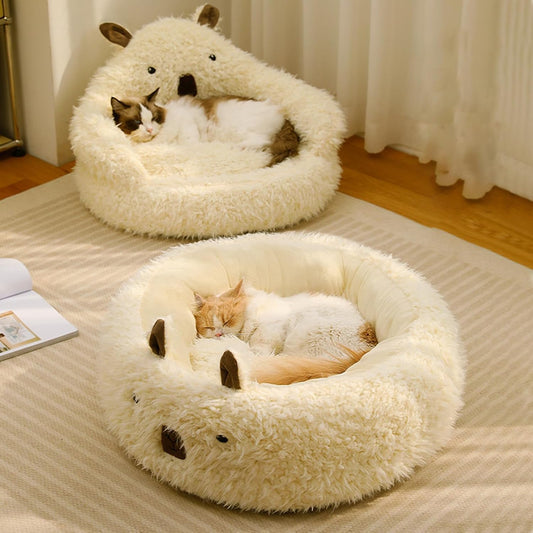 Luxury Calming Plush Pet Bed for Deep, Cozy Sleep