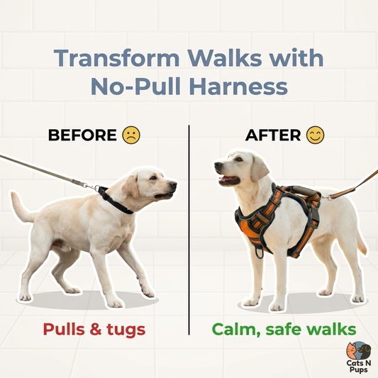 Harnais anti-traction respirant pour chiens, pour des promenades calmes et faciles