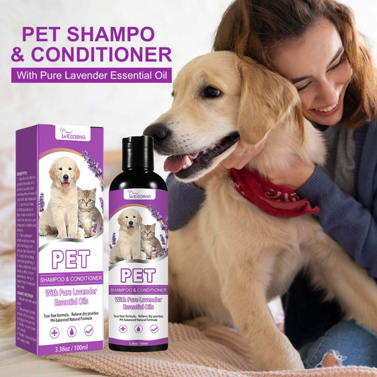 Shampoing Lavande pour Animaux de Compagnie Chats et Chiens Soulage et Adoucit le Pelage