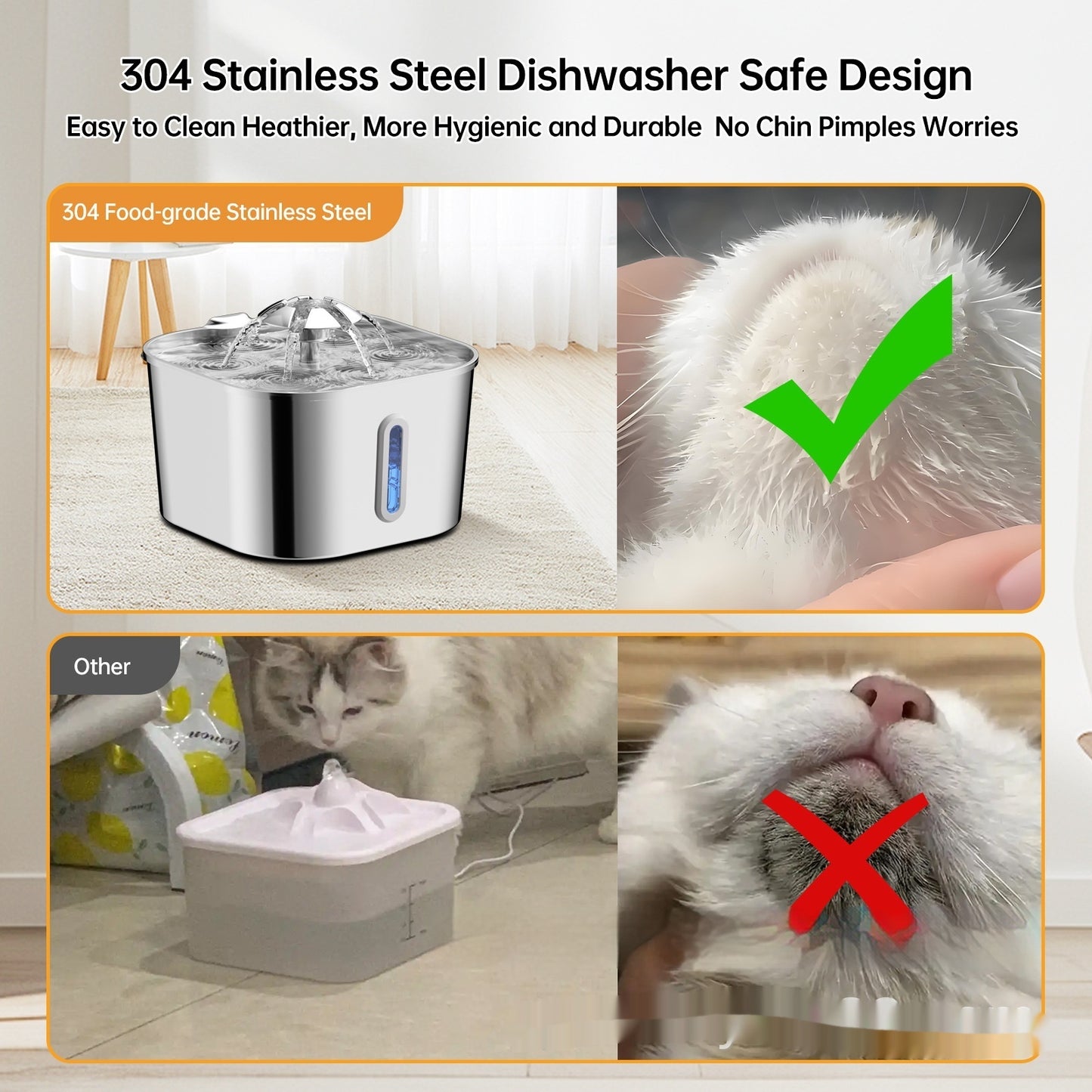 Stainless Steel Pet Water Fountain for Happier, Hydrated Cats & Dogs