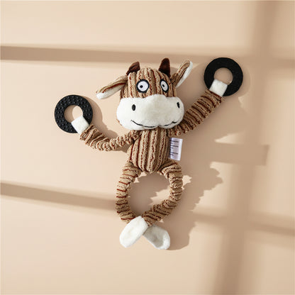 Squeaky Animal Plush Toy for Playful Dogs and Puppies