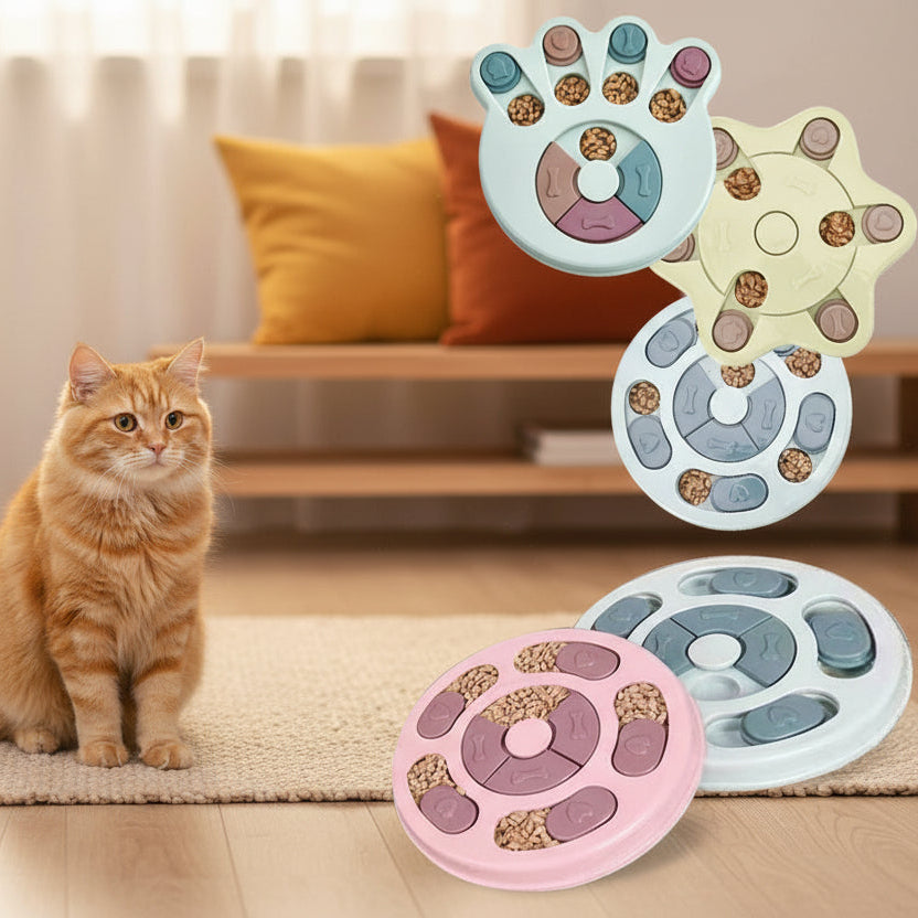 Interactive Cat Puzzle Feeder for Slower, Happier Meals