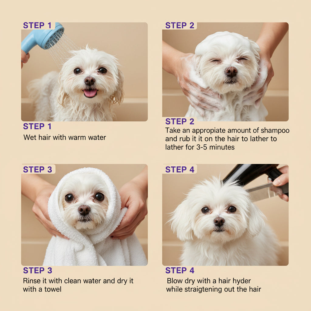 Shampoing Lavande pour Animaux de Compagnie Chats et Chiens Soulage et Adoucit le Pelage