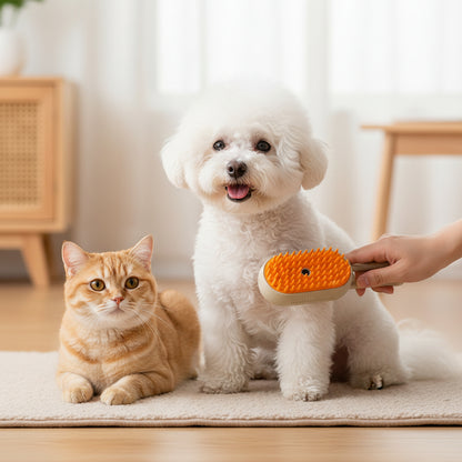Brosse à vapeur 3 en 1 pour chats et chiens Toilettage facile