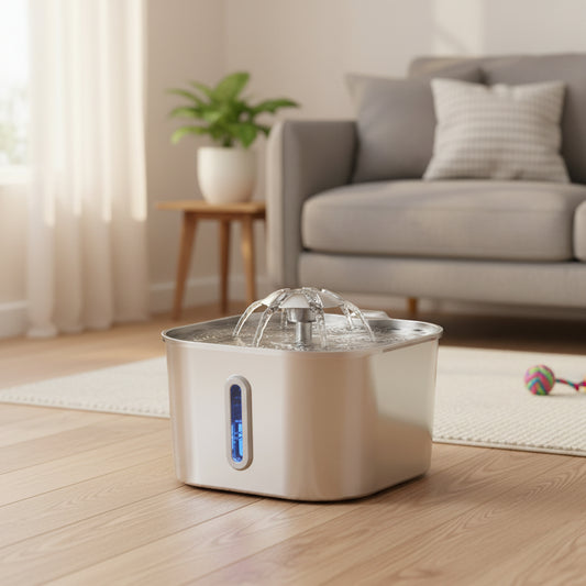 Stainless Steel Pet Water Fountain for Happier, Hydrated Cats & Dogs