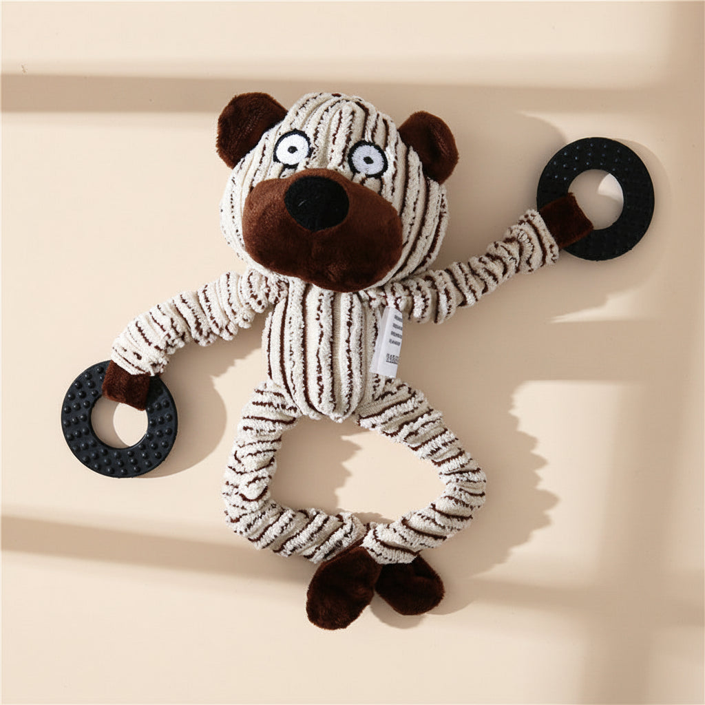 Squeaky Animal Plush Toy for Playful Dogs and Puppies