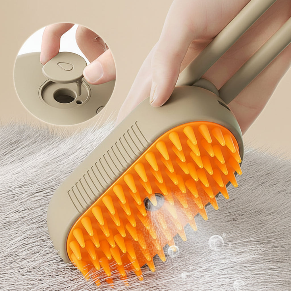 Brosse à vapeur 3 en 1 pour chats et chiens Toilettage facile