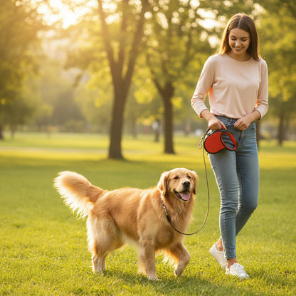 Retractable Dog Leash for Easy, Tangle-Free Walks