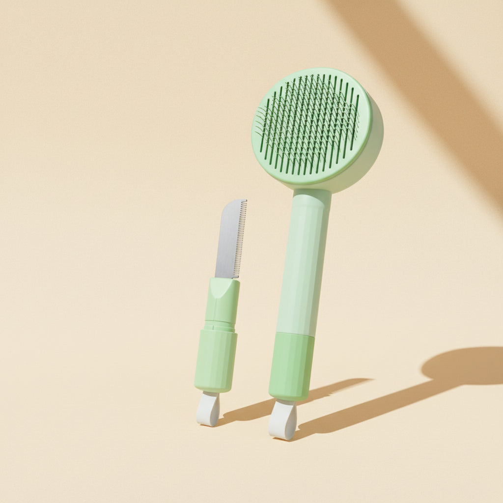 Brosse de toilettage 2 en 1 pour chat, pour réduire la perte de poils à la maison