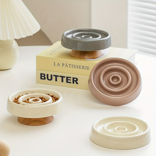 Ceramic Slow Feeder Cat Bowl for Safer, Healthier Mealtime