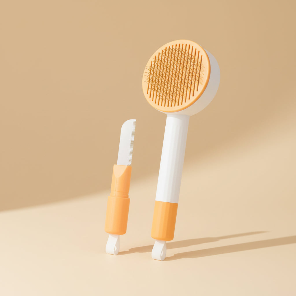 Brosse de toilettage 2 en 1 pour chat, pour réduire la perte de poils à la maison