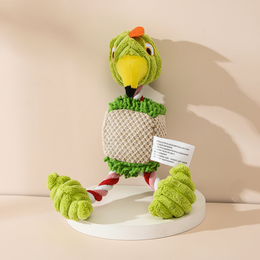 Squeaky Animal Plush Toy for Playful Dogs and Puppies
