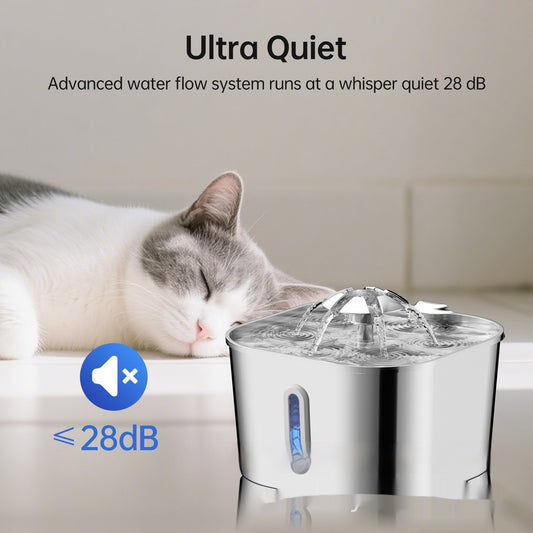 Stainless Steel Pet Water Fountain for Happier, Hydrated Cats & Dogs