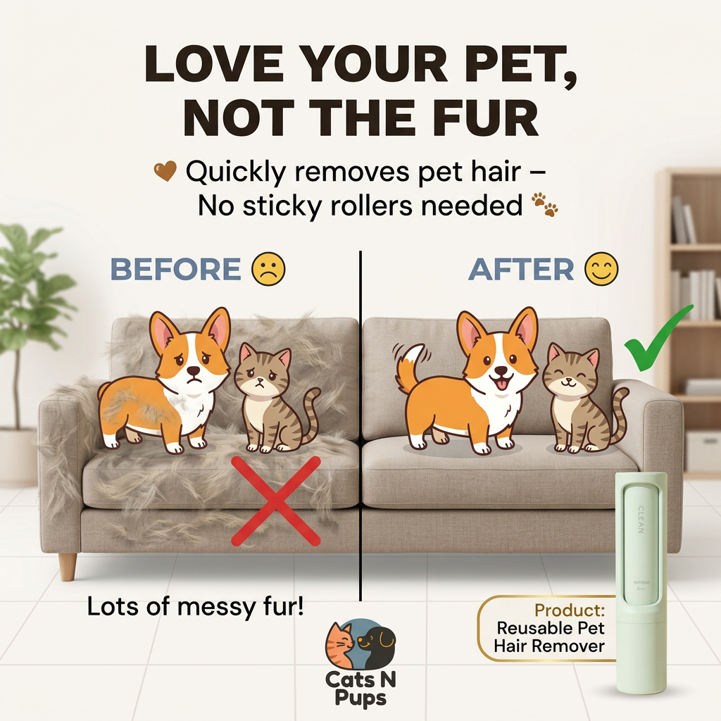 Brosse réutilisable anti-poils pour vêtements et canapés