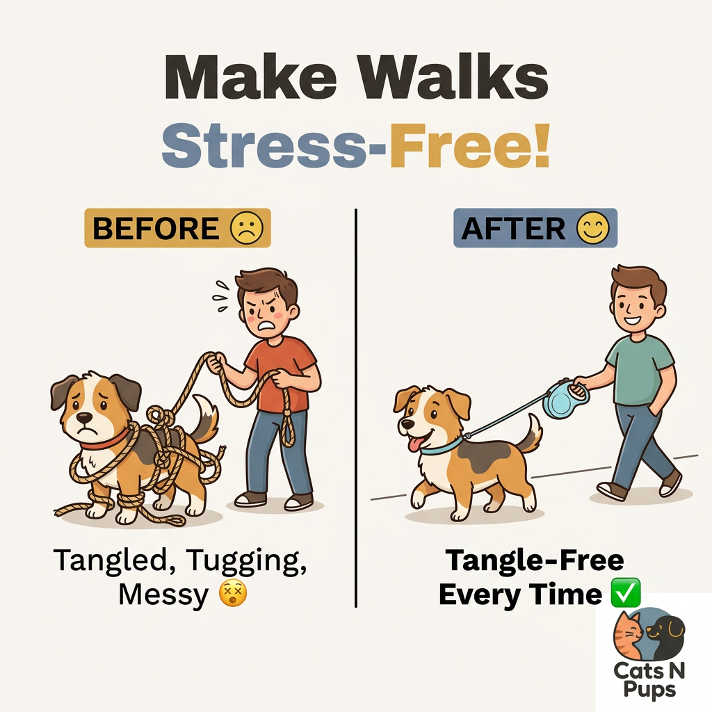 Retractable Dog Leash for Easy, Tangle-Free Walks