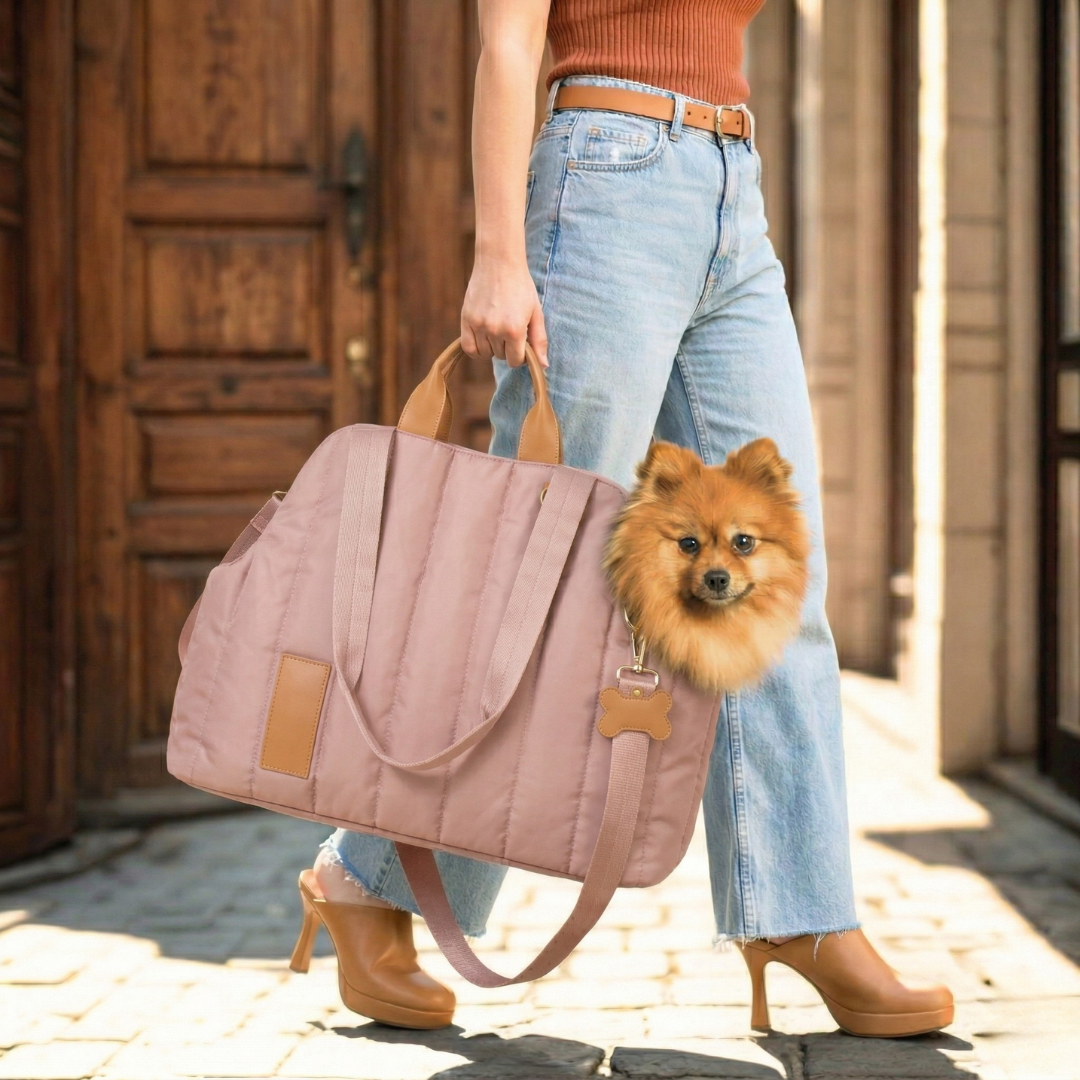 Sac de transport pour chien portable et stylé