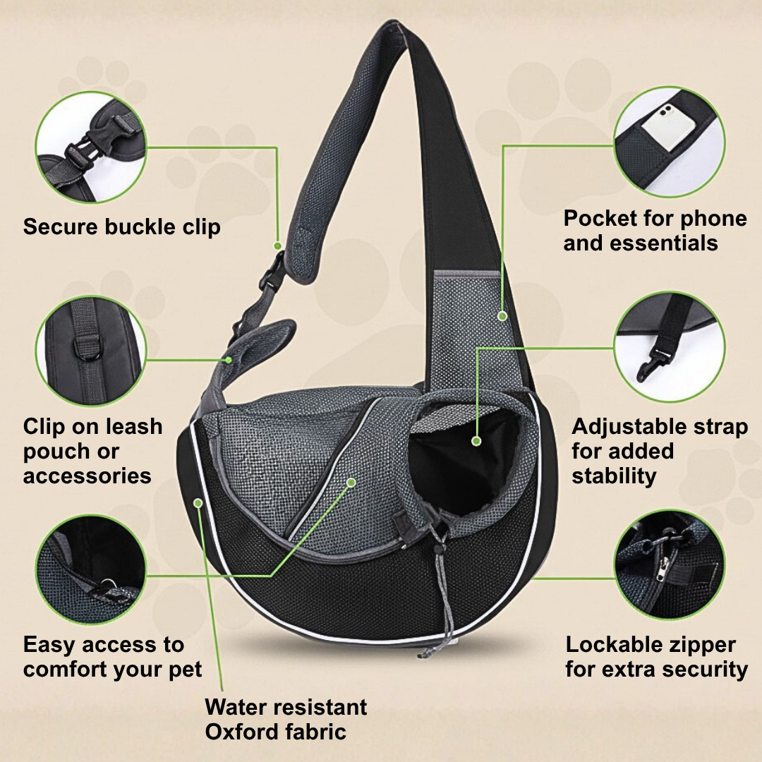 Sac de transport bandoulière pour petits chiens et chats