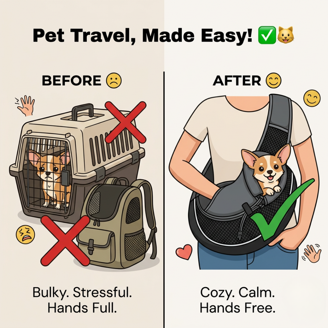 Sac de transport bandoulière pour petits chiens et chats