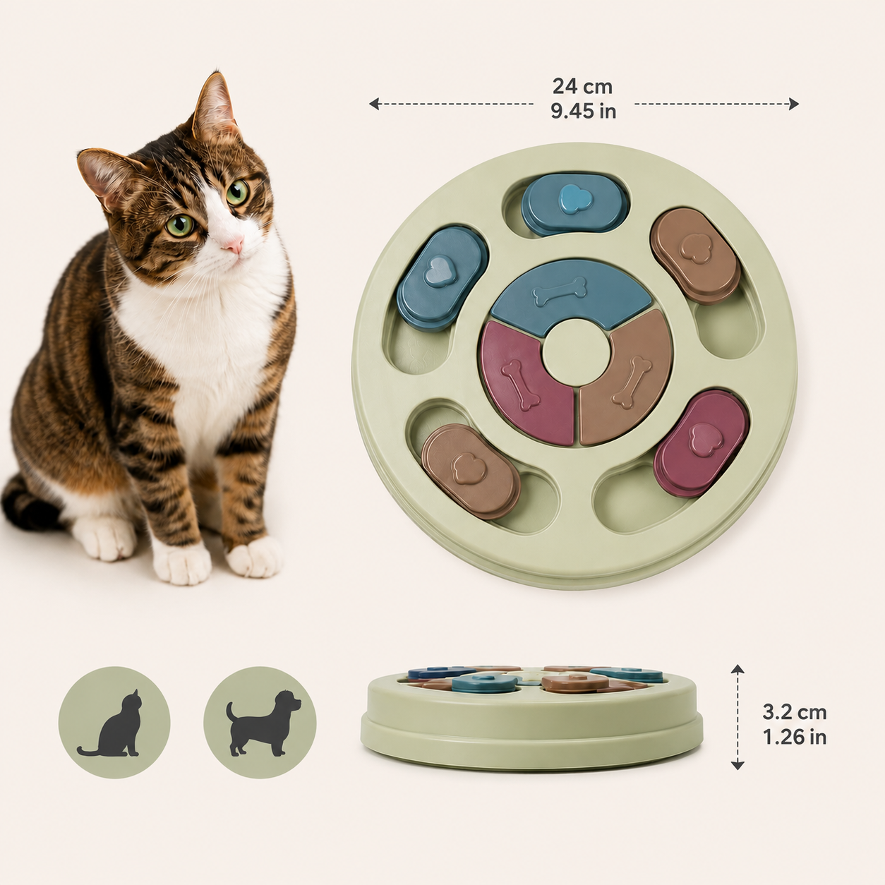 Bol interactif ralentisseur pour chats