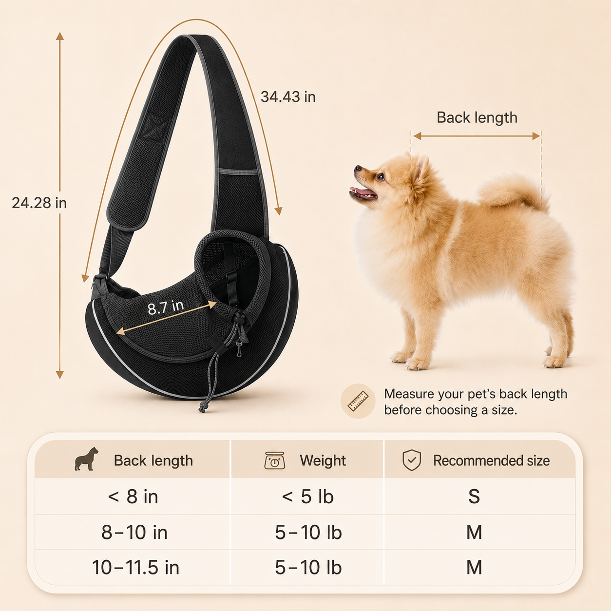 Portable Crossbody Pet Carrier for Small Dogs
