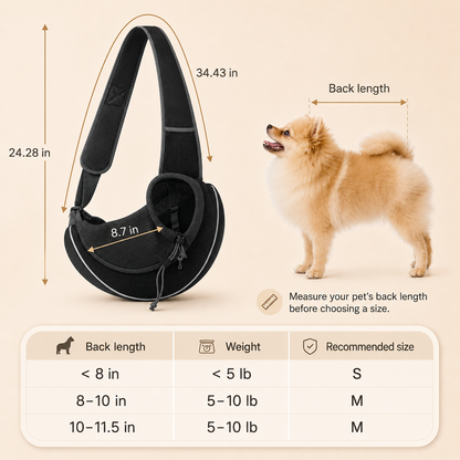 Portable Crossbody Pet Carrier for Small Dogs