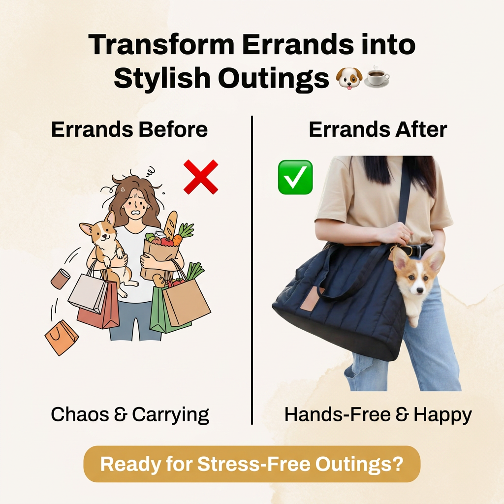 Sac de transport pour chien portable et stylé