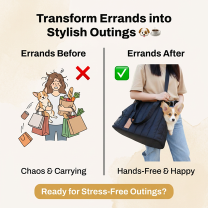 Sac de transport pour chien portable et stylé