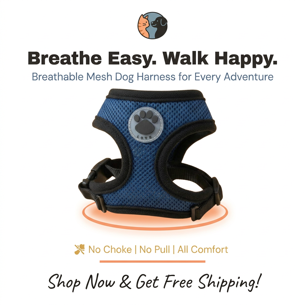 Breathable Mesh Dog Harness for Comfy, Everyday Walks