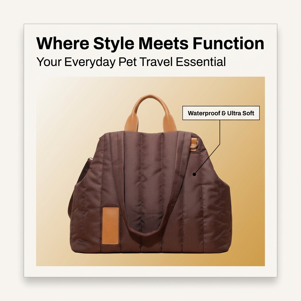 Sac de transport pour chien portable et stylé