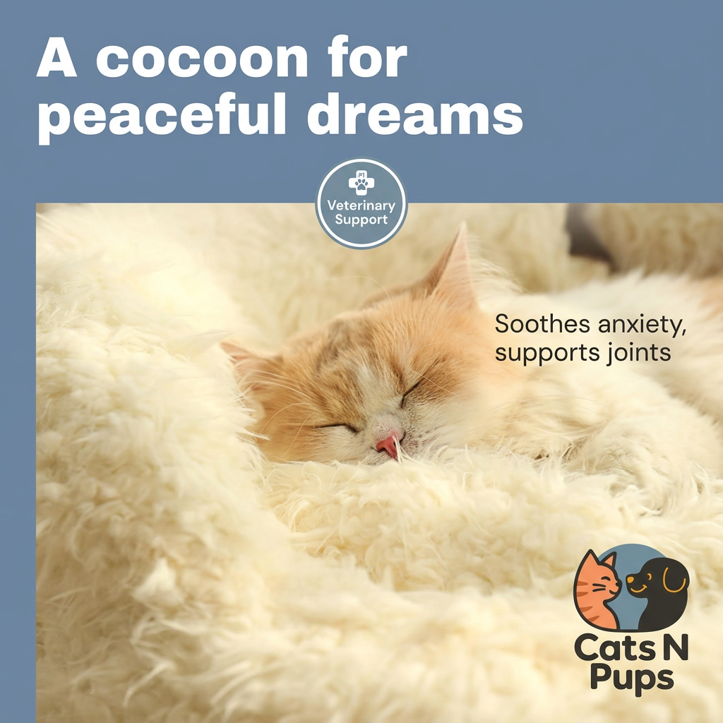 Luxury Calming Plush Pet Bed for Deep, Cozy Sleep