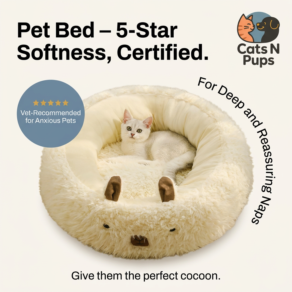 Luxury Calming Plush Pet Bed for Deep, Cozy Sleep