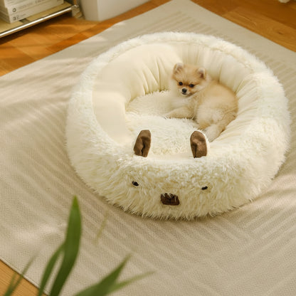 Luxury Calming Plush Pet Bed for Deep, Cozy Sleep