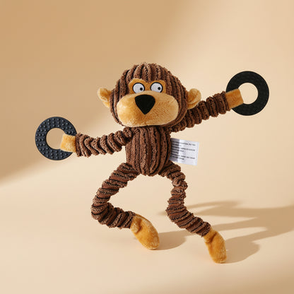 Squeaky Animal Plush Toy for Playful Dogs and Puppies