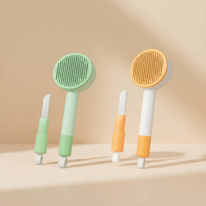 Brosse de toilettage 2 en 1 pour chat, pour réduire la perte de poils à la maison