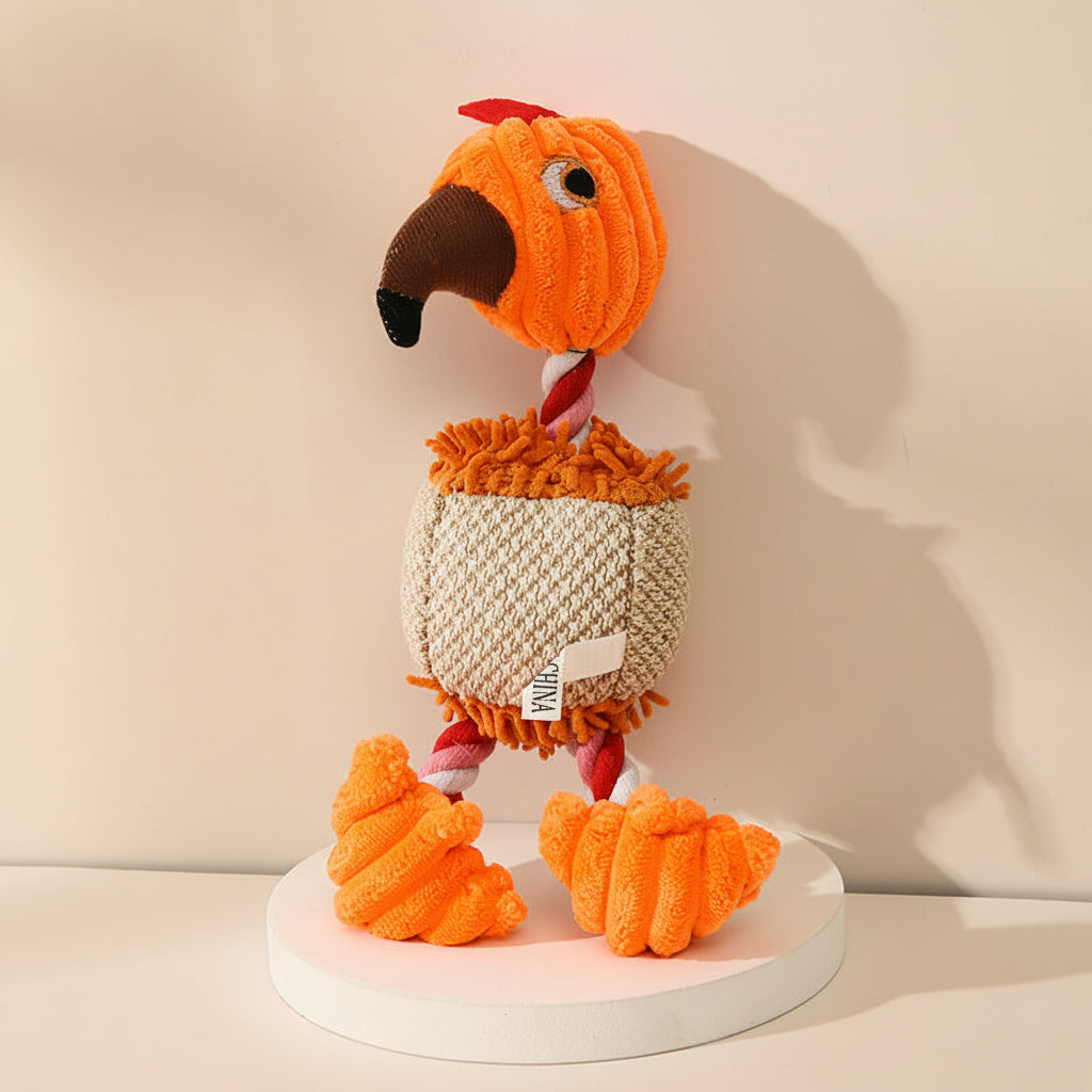 Squeaky Animal Plush Toy for Playful Dogs and Puppies