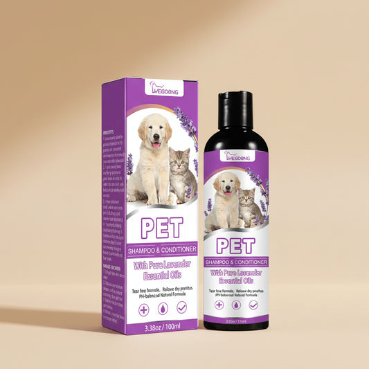 Shampoing Lavande pour Animaux de Compagnie Chats et Chiens Soulage et Adoucit le Pelage