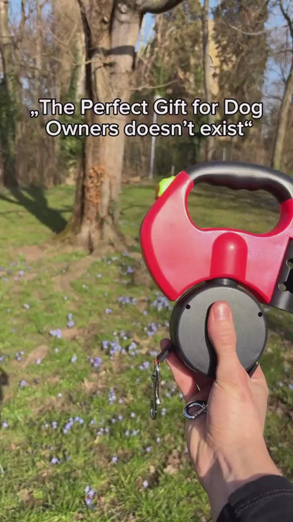 Dual Retractable Dog Leash for 2 Dogs with Light & 360° Swivel